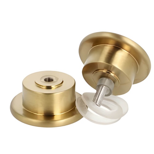 Glass Door Knobs for Shower in Brass Finish